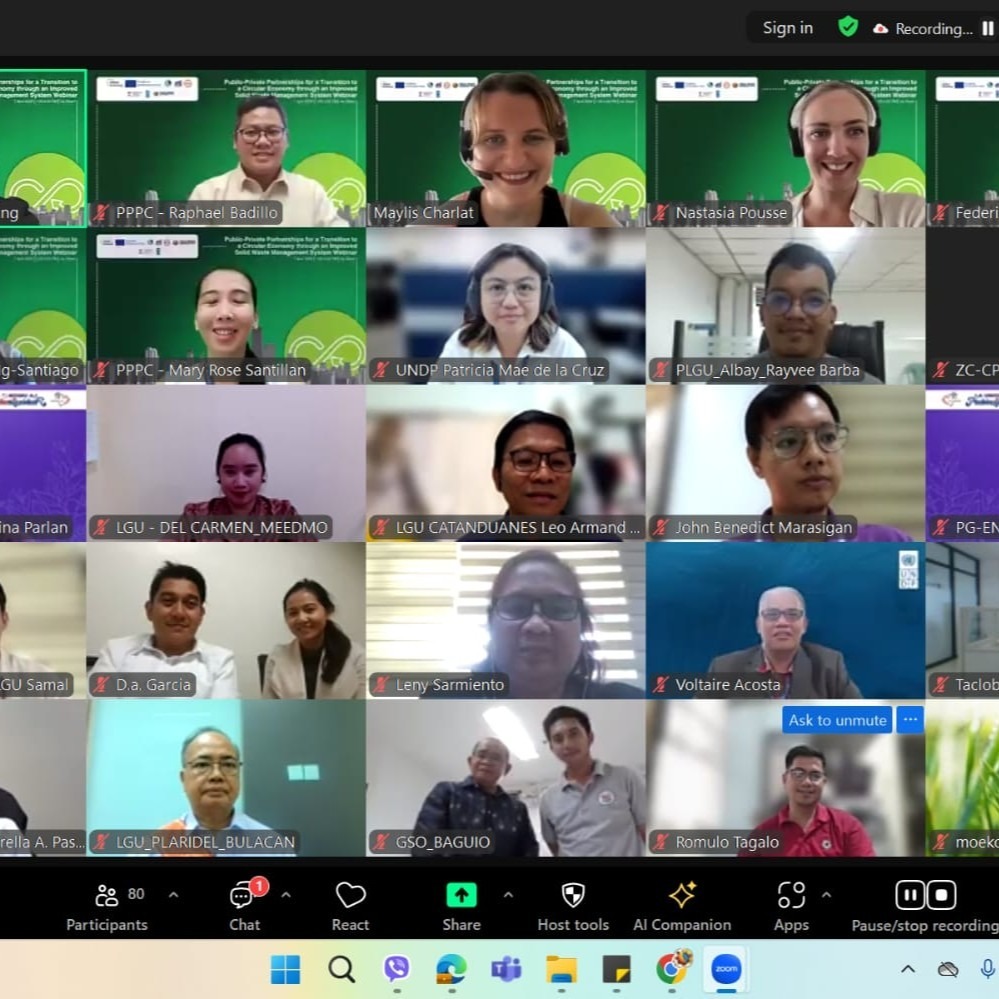 EU Green Economy Partnership and PPP Center host webinar to boost LGU capacity for Green PPPs on Solid Waste Management